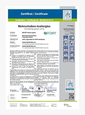 Certificazioni vetro